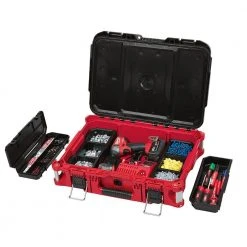 Milwaukee PACKOUT 20 in. 2-Wheel Utility Cart Kit (3-Piece) -Tool Storage Online Shop red black milwaukee modular tool storage systems 48 22 8415 48 22 8425 48 22 8424 fa 1000
