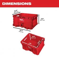 Milwaukee PACKOUT 20 in. 2-Wheel Utility Cart with (3) PACKOUT Tool Storage Crates 21 Milwaukee PACKOUT 20 in. 2-Wheel Utility Cart with (3) PACKOUT Tool Storage Crates -Tool Storage Online Shop red black milwaukee modular tool storage systems 48 22 8415 48 22 8440x3 1d 1000