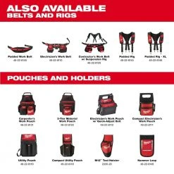 Milwaukee 15-Pocket Electricians Work Pouch/Holster with Quick Adjust Belt -Tool Storage Online Shop red black milwaukee tool belts 48 22 8112 40 1000
