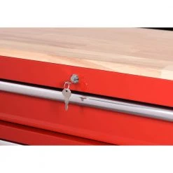 Husky 42 in. W x 18.1 in. D 8-Drawer Red Mobile Workbench Cabinet with Solid Wood Top -Tool Storage Online Shop red husky mobile workbenches h42mwc8red fa 1000