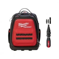 Milwaukee 15 in. PACKOUT Backpack with 7-in-1 Conduit Reaming Multi-Bit Screwdriver