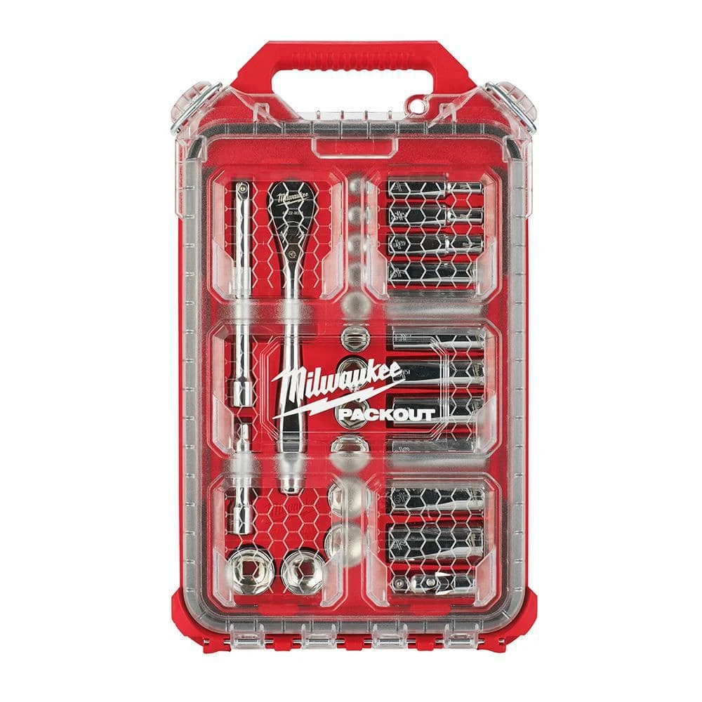 Milwaukee 15 in. PACKOUT Backpack and 3/8 in. Drive SAE Ratchet and Socket Mechanics Tool Set with PACKOUT Case (28-Piece) 10 Milwaukee 15 in. PACKOUT Backpack and 3/8 in. Drive SAE Ratchet and Socket Mechanics Tool Set with PACKOUT Case (28-Piece) - Image 8