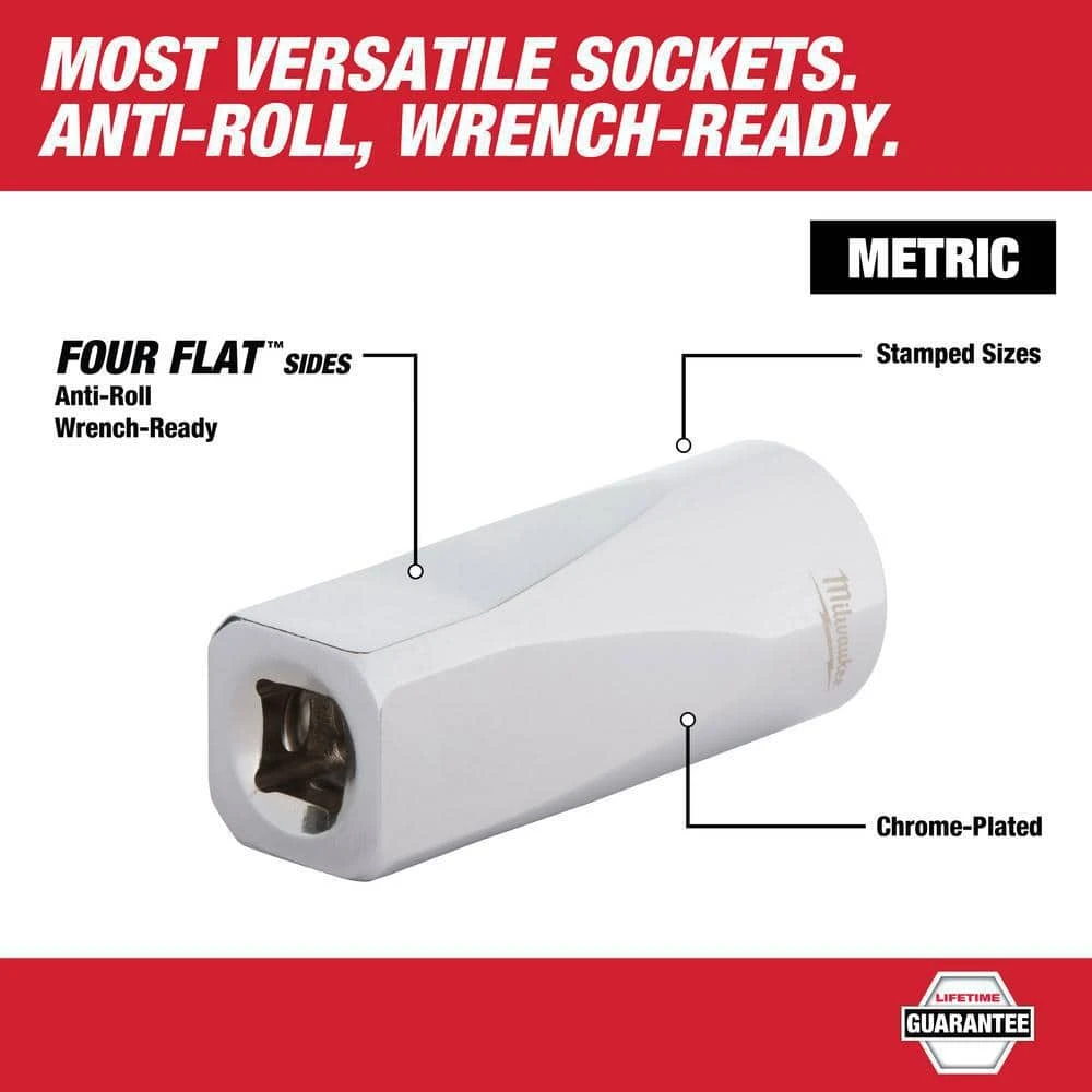 Milwaukee 15 in. PACKOUT Backpack 3/8 in. Drive METRIC Ratchet and Socket Mechanics Tool Set with PACKOUT Case (32-Piece) 6 Milwaukee 15 in. PACKOUT Backpack 3/8 in. Drive METRIC Ratchet and Socket Mechanics Tool Set with PACKOUT Case (32-Piece) - Image 4
