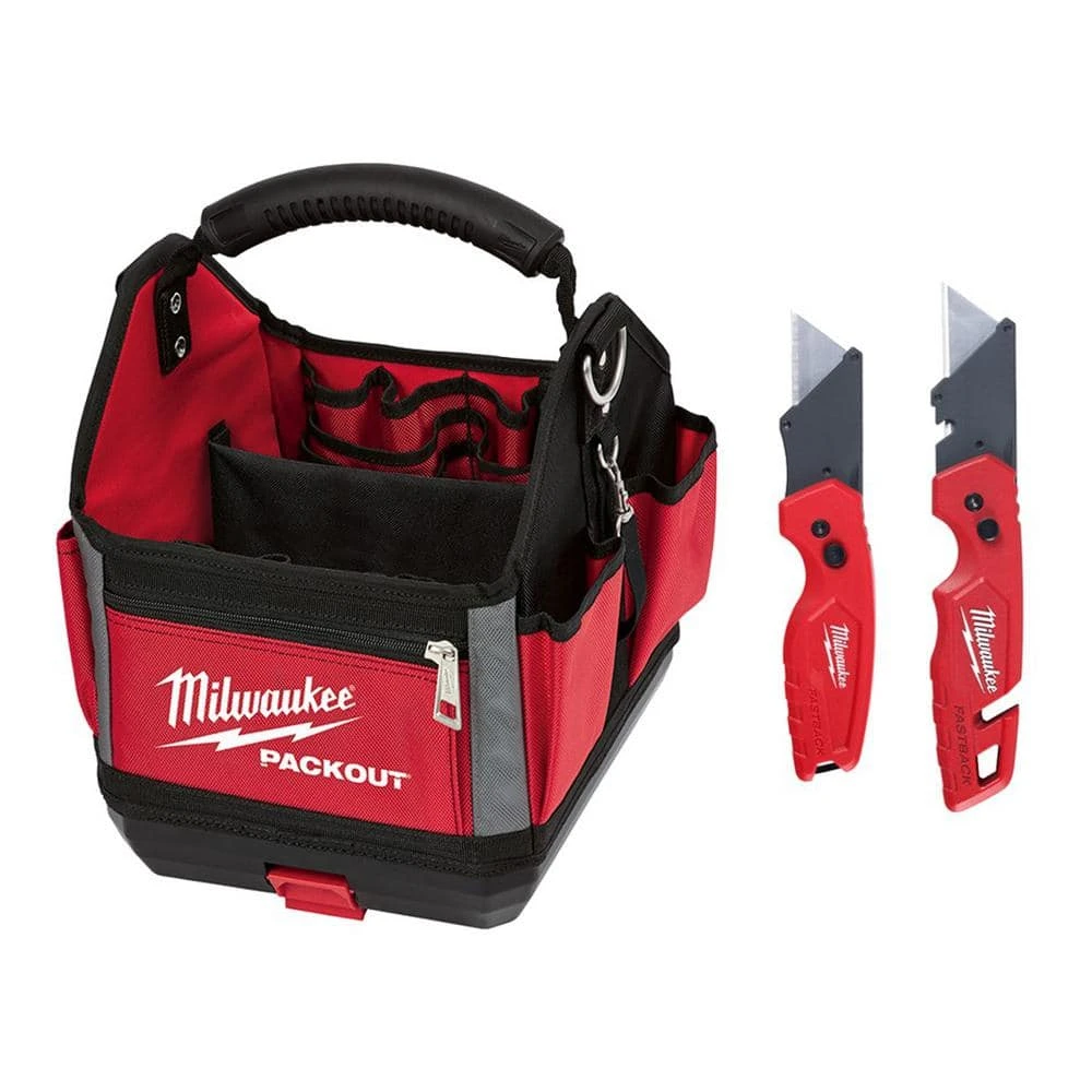 Milwaukee 10 in. PACKOUT Tote with Fastback Folding Utility Knife Set (2-Pack) 3 Milwaukee 10 in. PACKOUT Tote with Fastback Folding Utility Knife Set (2-Pack)
