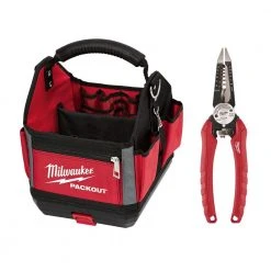 Milwaukee 10 in. PACKOUT Tote with 6-in-1 Wire Stripper Pliers