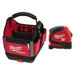 Milwaukee 10 in. PACKOUT Tote with 25 ft. Compact Tape Measure