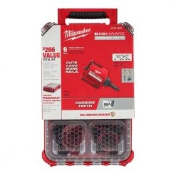 Milwaukee 10 in. PACKOUT Tote BIG HAWG Carbide Hole Saw Kit with PACKOUT Case (9-Piece) -Tool Storage Online Shop red milwaukee modular tool storage systems 48 22 8310 49 56 9295 c3 1000