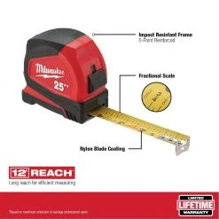 Milwaukee 20 in. PACKOUT Tote with 25 ft Compact Tape Measure -Tool Storage Online Shop red milwaukee modular tool storage systems 48 22 8320 48 22 6625 a0 1000
