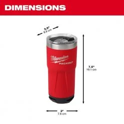 Milwaukee PACKOUT Red 20 oz. Tumbler -Tool Storage Online Shop red milwaukee modular tool storage systems 48 22 8392r 40 1000