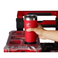 Milwaukee PACKOUT Red 20 oz. Tumbler -Tool Storage Online Shop red milwaukee modular tool storage systems 48 22 8392r 66 1000