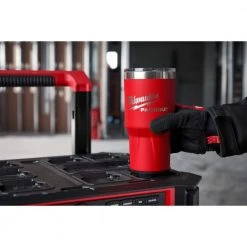 Milwaukee PACKOUT Red 30 oz. Tumbler -Tool Storage Online Shop red milwaukee modular tool storage systems 48 22 8393r c3 1000