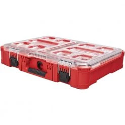 Milwaukee PACKOUT 11-Compartment Impact Resistant Portable Small Parts Organizer -Tool Storage Online Shop red milwaukee modular tool storage systems 48 22 8430 76 1000