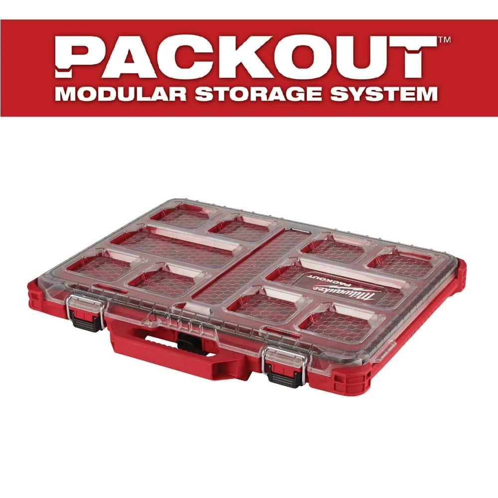 Milwaukee PACKOUT 11-Compartment Low-Profile Impact Resistant Portable Small Parts Organizer 13 Milwaukee PACKOUT 11-Compartment Low-Profile Impact Resistant Portable Small Parts Organizer - Image 12