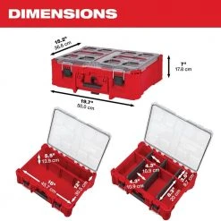 Milwaukee PACKOUT 20 in. Deep Organizer with 6 Compartments and Quick Adjust Dividers 18 Milwaukee PACKOUT 20 in. Deep Organizer with 6 Compartments and Quick Adjust Dividers -Tool Storage Online Shop red milwaukee modular tool storage systems 48 22 8432 40 1000