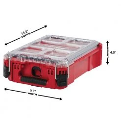 Milwaukee PACKOUT 5-Compartments Small Parts Organizer (3-Pack) -Tool Storage Online Shop red milwaukee modular tool storage systems 48 22 8435x3 77 1000