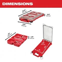 Milwaukee PACKOUT 5-Compartment Low-Profile Compact Small Parts Organizer 13 Milwaukee PACKOUT 5-Compartment Low-Profile Compact Small Parts Organizer -Tool Storage Online Shop red milwaukee modular tool storage systems 48 22 8436 40 1000