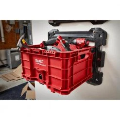 Milwaukee PACKOUT 18.6 in. Tool Storage Crate Bin with Carrying Handles and 50 lbs. Weight Capacity -Tool Storage Online Shop red milwaukee modular tool storage systems 48 22 8440 a0 1000