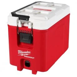 Milwaukee PACKOUT 10 in. Red 16 qt. Compact Cooler -Tool Storage Online Shop red milwaukee modular tool storage systems 48 22 8460 77 1000