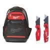 Milwaukee Jobsite Backpack with Fastback Knives (2-Pack) -Tool Storage Online Shop red milwaukee tool bags 48 22 8200 48 22 1503 64 1000