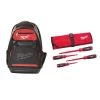 Milwaukee 10 in. Jobsite Backpack with 1000-Volt Insulated Screwdriver Set and Pouch (4-Piece) 1 Milwaukee 10 in. Jobsite Backpack with 1000-Volt Insulated Screwdriver Set and Pouch (4-Piece) -Tool Storage Online Shop red milwaukee tool bags 48 22 8200 48 22 2204 64 1000