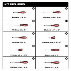 Milwaukee 10 in. Jobsite Tool Backpack with Screwdriver Set (11-Piece) -Tool Storage Online Shop red milwaukee tool bags 48 22 8200 48 22 2710 1f 1000