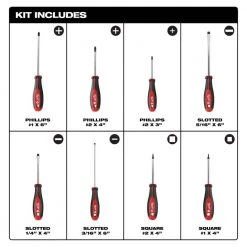 Milwaukee Jobsite Backpack with Screwdriver Set (8-Piece) -Tool Storage Online Shop red milwaukee tool bags 48 22 8200 48 22 2718 76 1000
