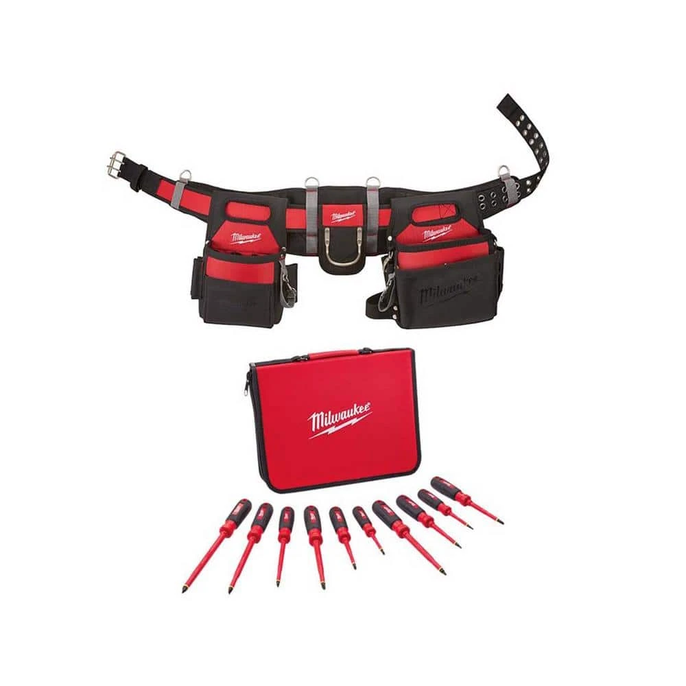 Milwaukee Electrician's Work Belt and 1000-Volt Insulated Screwdriver Set (10-Piece) 3 Milwaukee Electrician's Work Belt and 1000-Volt Insulated Screwdriver Set (10-Piece)
