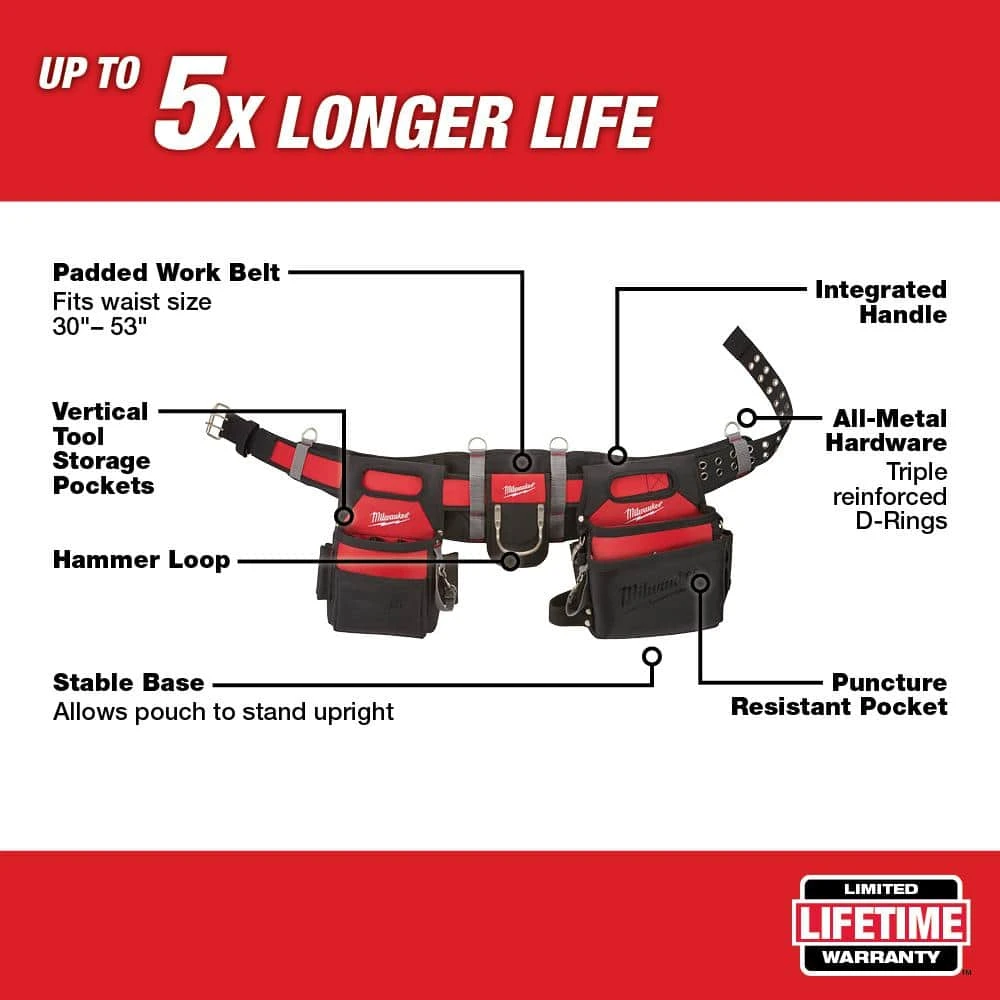 Milwaukee Adjustable Electricians Work Belt with 6-Piece Screwdriver Set 4 Milwaukee Adjustable Electricians Work Belt with 6-Piece Screwdriver Set - Image 2