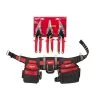 Milwaukee Adjustable Electricians Work Belt W/ Left, Right, and Straight Aviation Snips (3-Pack) -Tool Storage Online Shop red milwaukee tool belts 48 22 8110 48 22 4533 64 1000