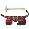 Milwaukee Adjustable Electricians Work Belt with 19 oz. Hickory Framing Hammer 2 Milwaukee Adjustable Electricians Work Belt with 19 oz. Hickory Framing Hammer -Tool Storage Online Shop red milwaukee tool belts 48 22 8110 48 22 9419 64 1000