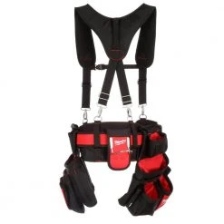 Milwaukee General Contractor Work Belt with Suspension Rig and Fastback Folding Knives (2-Pack) -Tool Storage Online Shop red milwaukee tool belts 48 22 8120 48 22 1503 4f 1000