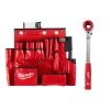 Milwaukee Lineman's Aerial Tool Apron with Lineman's High Leverage Ratcheting Wrench with Smooth Strike Face (2-Piece) -Tool Storage Online Shop red milwaukee tool belts 48 22 8290 48 22 9213 64 1000