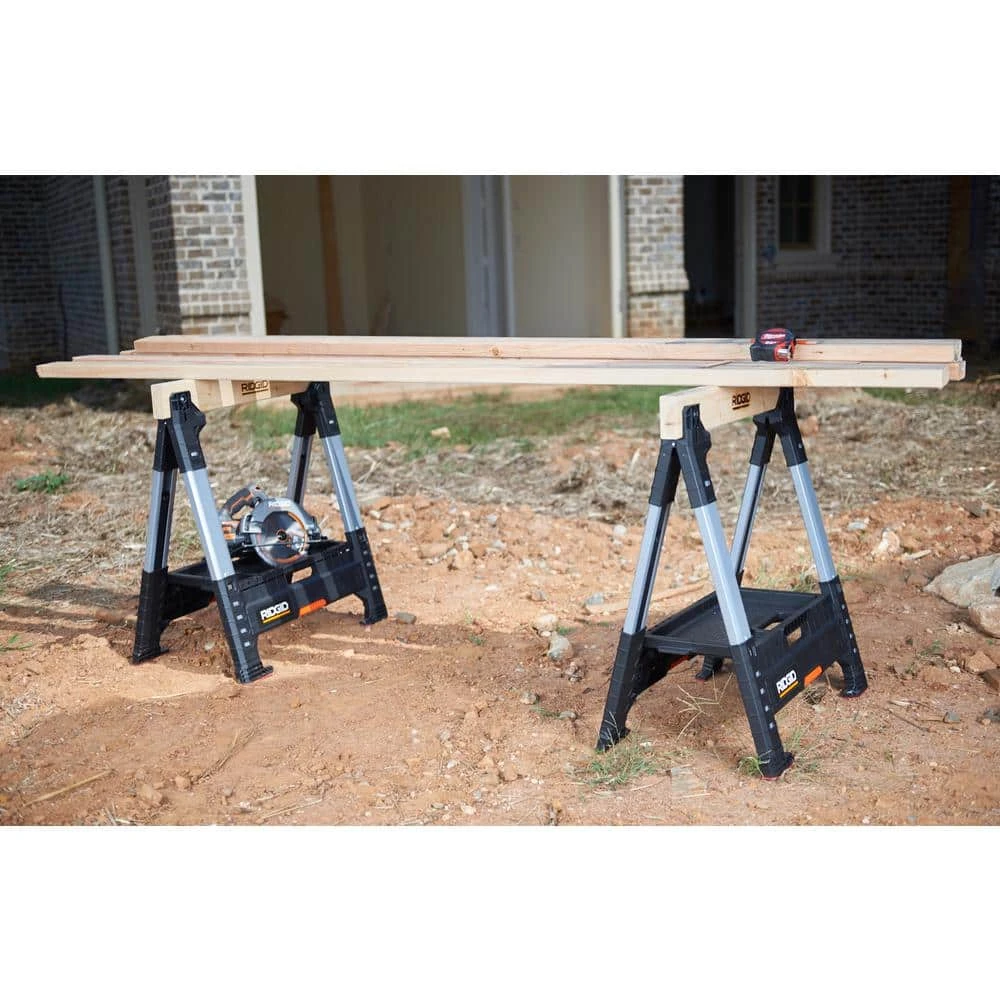 RIDGID 32 in. Adjustable Folding Sawhorse 16 RIDGID 32 in. Adjustable Folding Sawhorse - Image 14