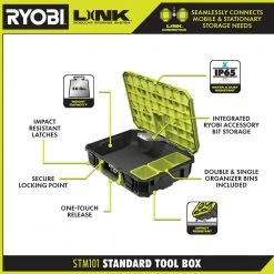 RYOBI LINK Standard Tool Box -Tool Storage Online Shop ryobi green ryobi modular tool storage systems stm101 40 1000
