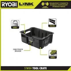 RYOBI LINK Tool Crate 18 RYOBI LINK Tool Crate -Tool Storage Online Shop ryobi green ryobi modular tool storage systems stm104 40 1000