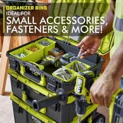 RYOBI LINK Rolling Tool Box with LINK Medium Tool Box and LINK Standard Tool Box -Tool Storage Online Shop ryobi green ryobi modular tool storage systems stm201 stm102 stm101 c3 1000