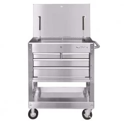 Husky 33 in. 4-Drawer Stainless Steel Mechanics Cart -Tool Storage Online Shop stainless steel tool carts houc3304jx1 4f 1000