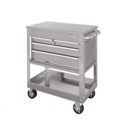 Husky 33 in. 4-Drawer Stainless Steel Mechanics Cart