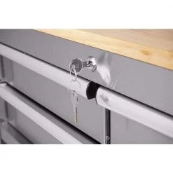 Husky 36 in. 3-Drawer with Solid Wood Top, Stainless Steel Utility Cart 21 Husky 36 in. 3-Drawer with Solid Wood Top, Stainless Steel Utility Cart -Tool Storage Online Shop stainless steel tool carts houc3603bjx1 fa 1000