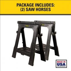 Stanley 31 in. Folding Sawhorse (2-Pack) -Tool Storage Online Shop stanley saw horses 060864r 40 1000