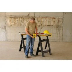 Stanley 32 in. 2-Way Adjustable Folding Sawhorse (2-Pack) -Tool Storage Online Shop stanley saw horses stst60626 44 1000