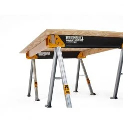 TOUGHBUILT 42.4"W x 28.8"H C550 Powder-Coat Steel Sawhorse and Jobsite Table with 1100 lb capacity -Tool Storage Online Shop toughbuilt saw horses tb c550 1d 1000