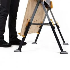 TOUGHBUILT 39.9" to 45.9"W x 25" to 32"H C700 Adjustable Sawhorse and Jobsite Table with 1300 lb capacity -Tool Storage Online Shop toughbuilt saw horses tb c700 1d 1000