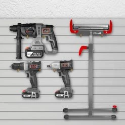 XtremepowerUS 28 in. H x 17.5 in. W Folding Roller Stand Saw Horse Height Adjustable 250 lbs. Load Capacity -Grey -Tool Storage Online Shop xtremepowerus saw horses 65074 4f 1000