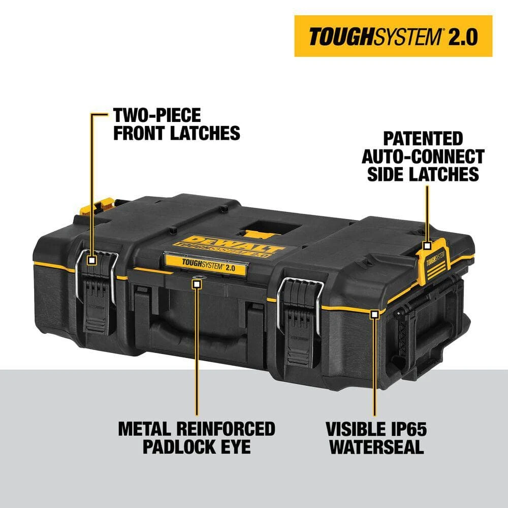 DEWALT 22 in. ToughSystem 2.0 Deep Tool Tray with ToughSystem 2.0 Shallow Tool Tray and ToughSystem 2.0 Small Tool Box 4 DEWALT 22 in. ToughSystem 2.0 Deep Tool Tray with ToughSystem 2.0 Shallow Tool Tray and ToughSystem 2.0 Small Tool Box - Image 2